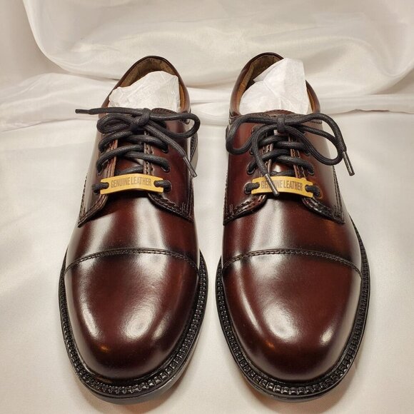 Dockers Mens Brown Gordon Cap-Toe Oxford Dress Shoes Size 8M Genuine Leather - Picture 9 of 13